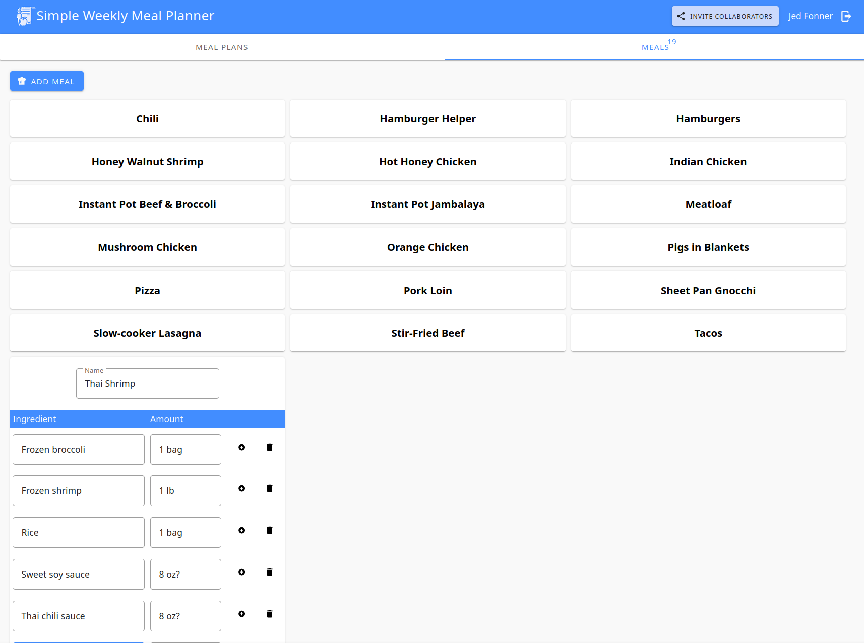 Click to enlarge Meals